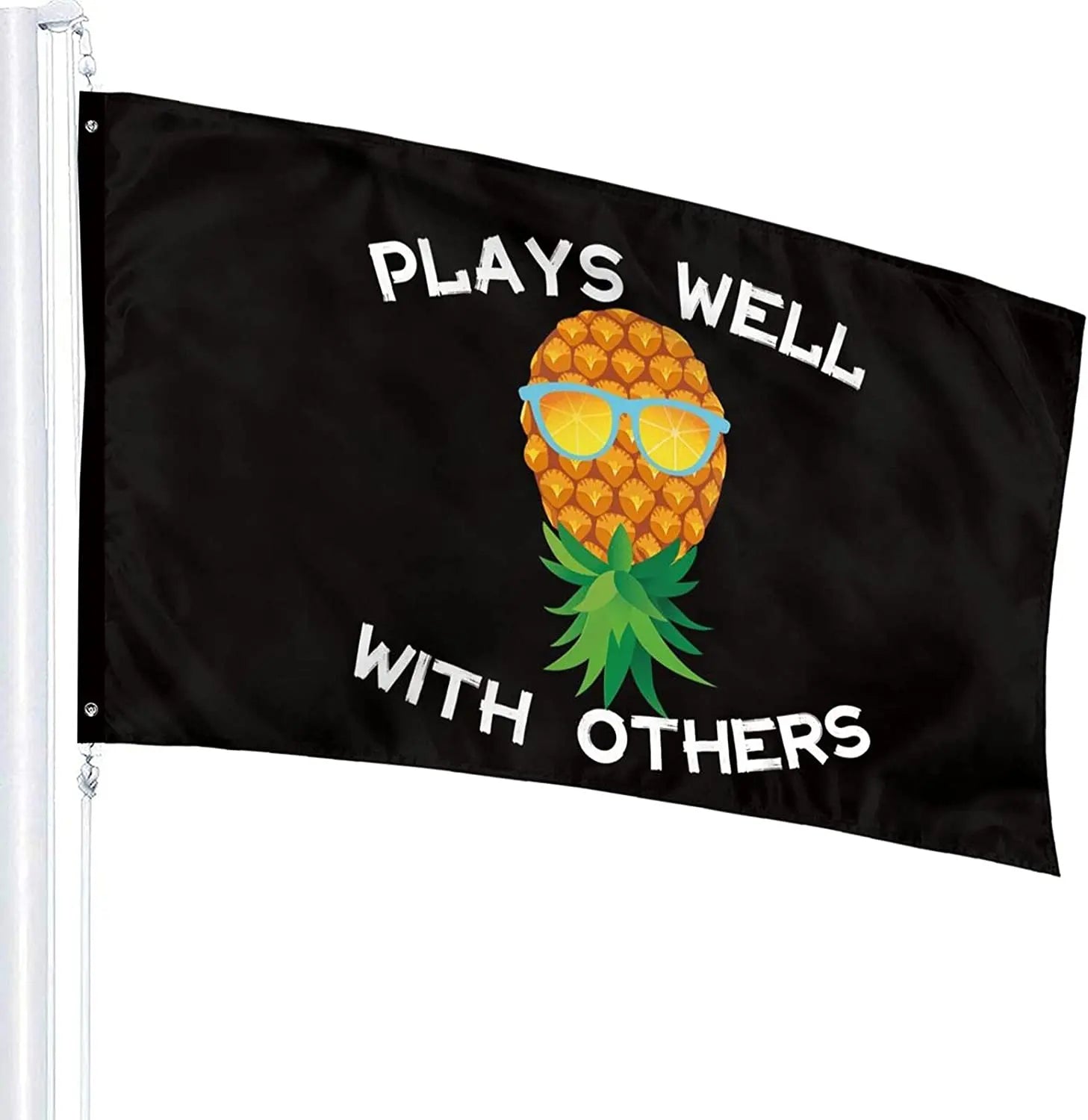 3 X5 Ft Durable 100% Polyester Upside Down Pineapple Garden Flag for Yard Outdoor and Indoor Decoration