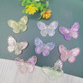 Cute Bling Small AB Plated Butterfly Flat Back Resin Cabochons Scrapbooking DIY Jewelry Craft Decor Accessories 30*40MM