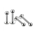 G23 Titanium External Thread Lip Ring ASTM F136 Round Ball Earrings Fashion Women's Lip Ear Bone Body Piercing Accessories