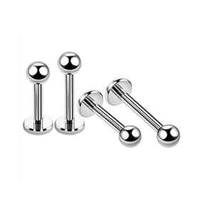 G23 Titanium External Thread Lip Ring ASTM F136 Round Ball Earrings Fashion Women's Lip Ear Bone Body Piercing Accessories