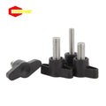 Custom Brass Long Captive Tightening Nylon PC Knob Knurled Thumb Screw with Plastic Head