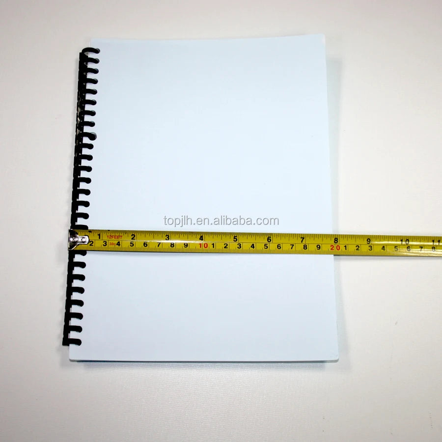 Topjlh A5 Sublimation Notebook Plastic Cover Hardcover Double Sides Printable Custom Colorful Journal for Office School