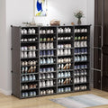 High Capacity Clear Stackable PP Plastic Shoe Boxes Three Layers with One Grid for Home Living Room Furniture Warehouse Storage
