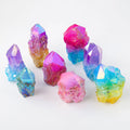 Wholesale Crystals Natural Healing Stone Aura Quartz Point Electroplated Color Pineapple Crystal Cluster
