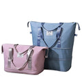 Large Capacity Wet Dry Separation Expandable Polyester Tote Bag for Women-Weekend Yoga Gym Foldable Waterproof Zipper Stylish