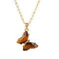 Butterfly Necklace Fashion Jewelry Gift to Mom  Natural Stone Crystal Butterfly Pendant Choker Wholesale