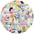 100/bag VSCO Summer Cute Girl Stickers Pack Waterproof Vinyl Beach Surf Decorative Journal Sticker for Kids Cell Phone Laptop