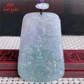 Myanmar a Type Carved Character  Brand Jade Pendant Ice-Like Violet Landscape Pendant Emerald Pendant 40.89