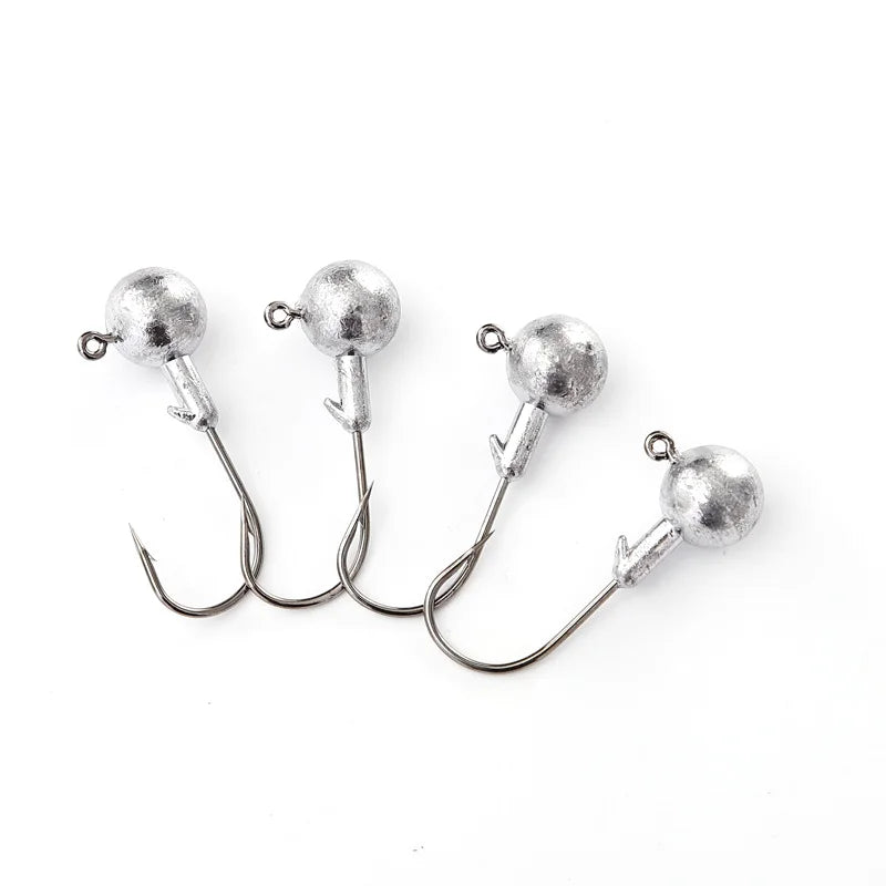 100pcs/pack 1g Round Ball Unpainted Lead Jig Head Wholesale Jigheads