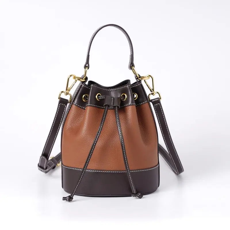 1998 Retro the New Bucket Bag High-grade Texture Drawstrap Handbag Fashion Match Color Single Shoulder Crossbody Bag for Women
