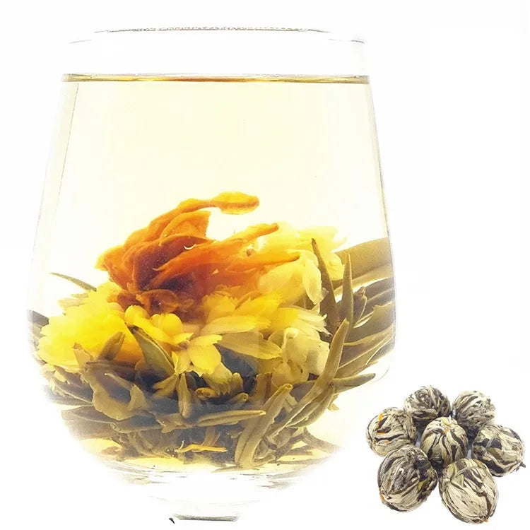 B2-B14 Customized Jasmine Lily Chrysanthemum Blooming Tea Balls Nature-Handmade Green Tea with Dragon Specialty Healthy Tea