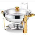 Luxury Stainless Steel Chafing Dish Buffet Set Gold Silver Food Warmer for Catering Metal Material
