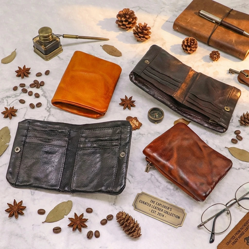 Retro Vertical Zipper Wallet New Men's Short Frosted Leather Korean Version Multi-Card Waterproof Travel Cash