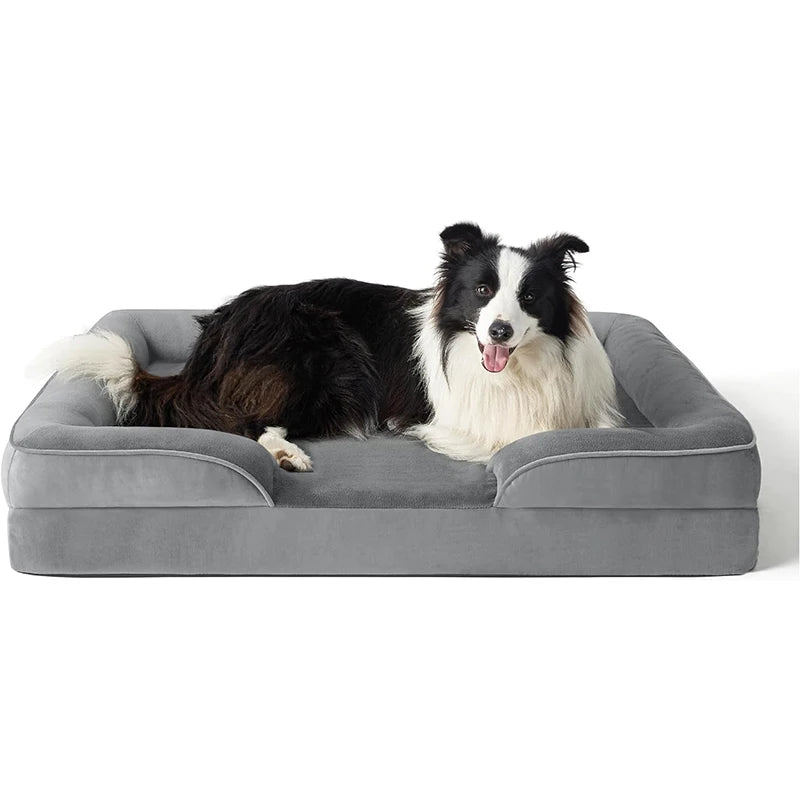 Orthopedic Dog Bed Big Washable Dog Sofa Bed Large Supportive Foam Pet Couch Bed for Large Dogs