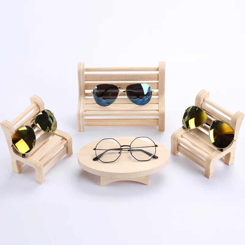 Manufacturer Fashion Optical Sunglasses showcase Display Decoration Props Creative Glasses Display Stand Golden Glasses Display
