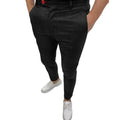 Autumn Mid Waist Skinny Long Pants Business Casual Men's Slim Trousers Fashion Striped Printing Pencil Pants for Men