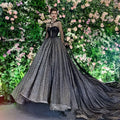 Lsxy29 Black Ball Gown Women Evening Dresses Elegant