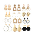 Hot Sell Punk Exaggerated Irregular Geometric Metallic Earring for Women Fashion Jewelry Minimalist Simple Big Gold Earring