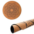 Cork Yoga Mat Custom Eco Friendly Logo Design Cork With Non-Toxic Rubber Yoga Mat