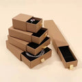 Packbloom Custom Paper Ring Earring Pendant Bracelet Necklace Racing Drawer Push Pull Out  Jewelry Package Box With Logo
