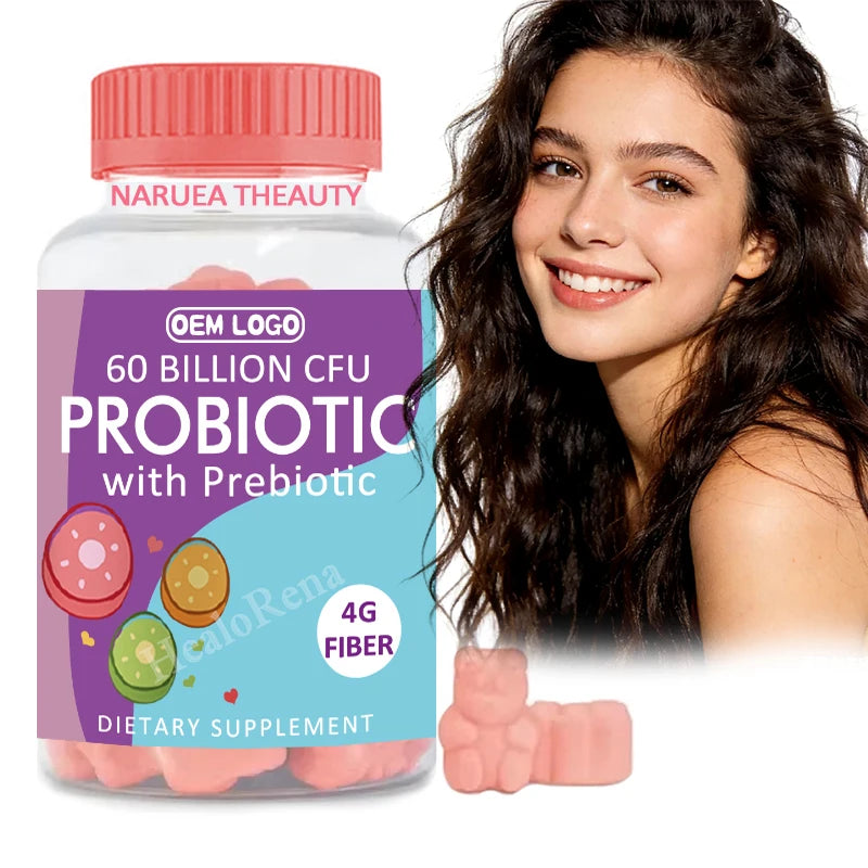 OEM ODM Factory Wholesale Sugar Free Vegan Digestive Support Gut Health 2 Billion CFU Probiotic Gummies