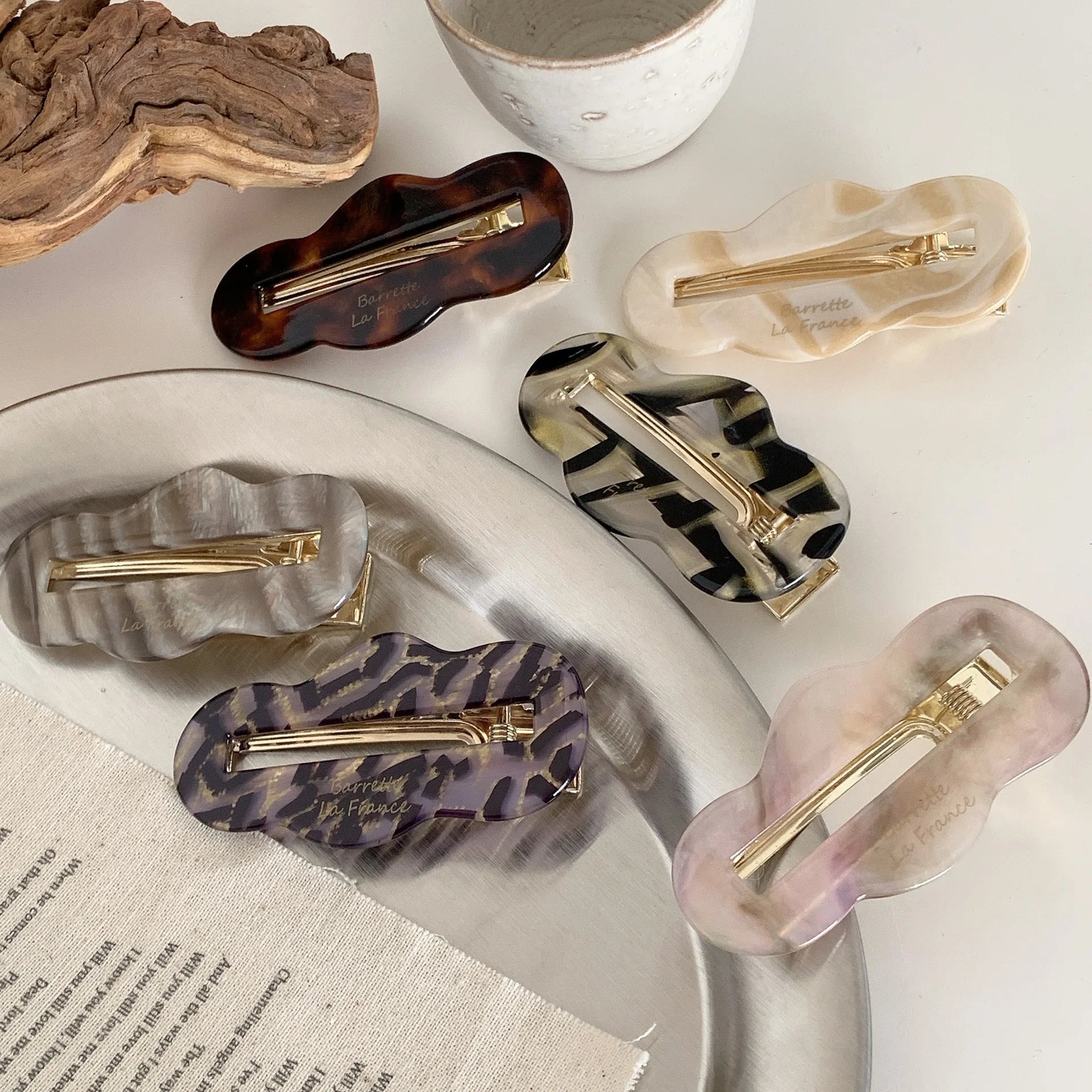 Sayoung Kids Women Girls Cloud Hair Clip Make up Decoration Acetate Metal Custom Colors Duck Bill Hair Clips Set
