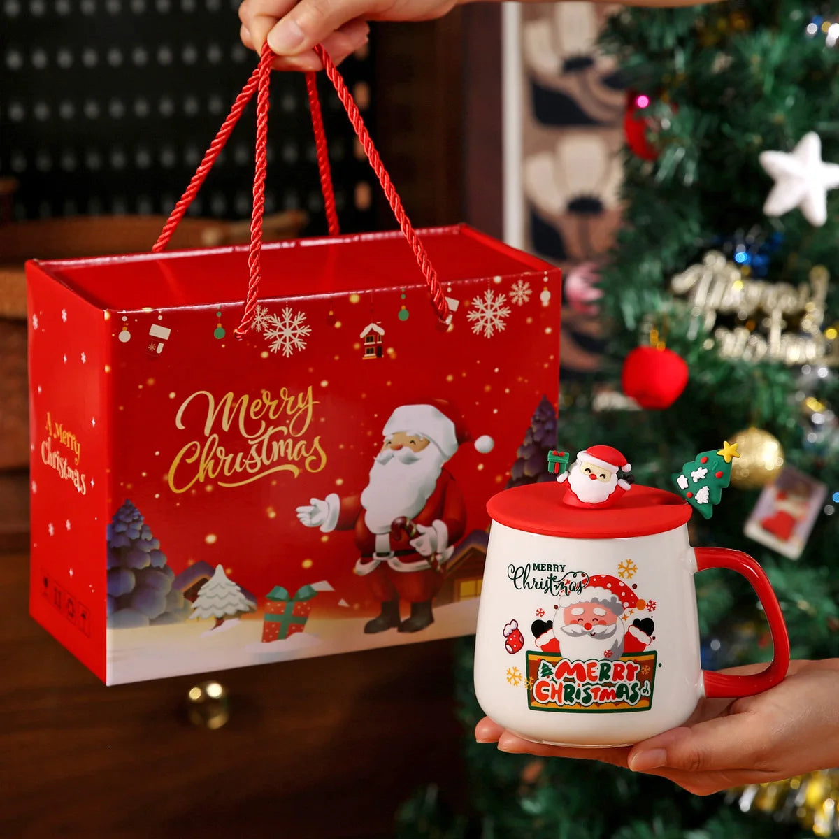 Trending Products New Arrivals 2025 Smart Coffee Set Christmas Coffee Mug Gift Set With Cup Warmer Heating Plate