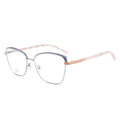 DH6616 Fashion Two-color Women's Metal Ultralight Half Frame Optical Glasses