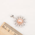 P060683 DIY 7-9mm Natural Freshwater Pearl Pendant Accessory 925 Sterling Silver Engagement Jewelry Necklace for Women