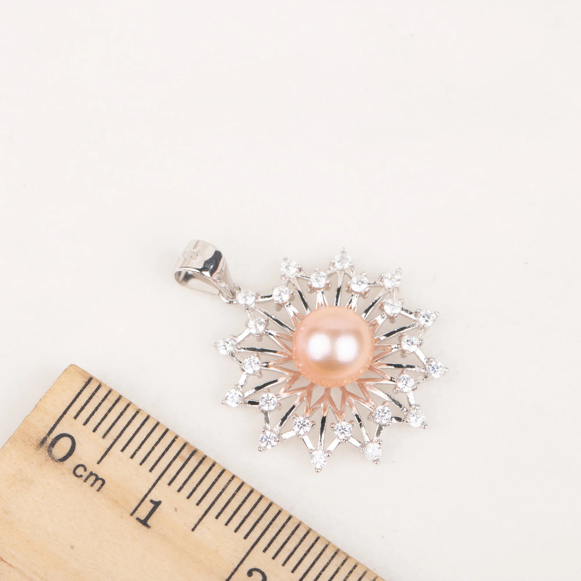 P060683 DIY 7-9mm Natural Freshwater Pearl Pendant Accessory 925 Sterling Silver Engagement Jewelry Necklace for Women