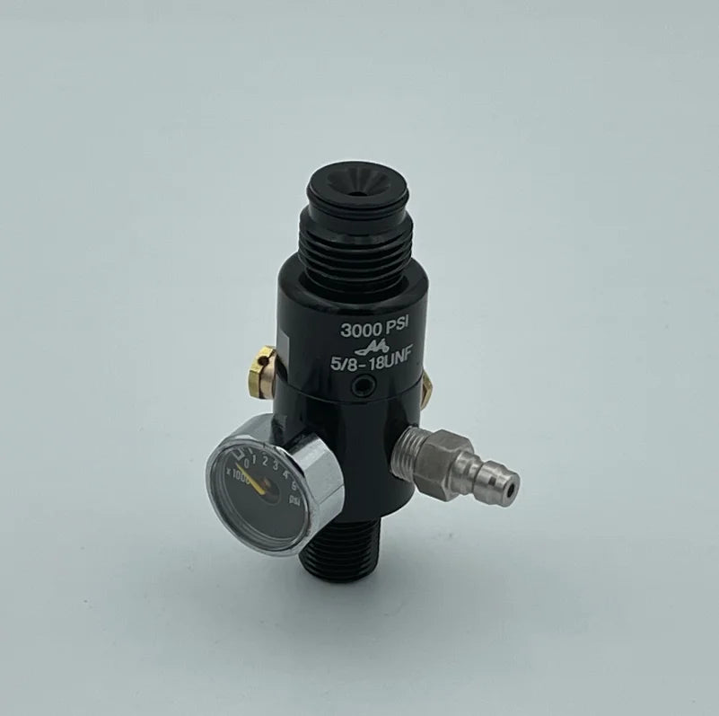 Mini Black Cylinder Regulator with 5/8-18UNF Thread 3000psi Inlet Control