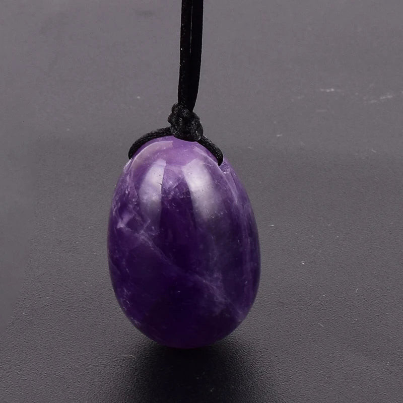 DIY Yoni Products Wholesale Natural Amethyst Gemstone Yoni Eggs for Vaginal Kegel Exercise