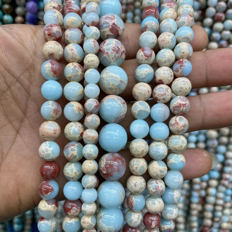 Turquoise Emperor Stone Shoushan Stone Natural Stone High Quality Loose Beads JOYFFO Brand Wholesale DIY Jewelry Accessories