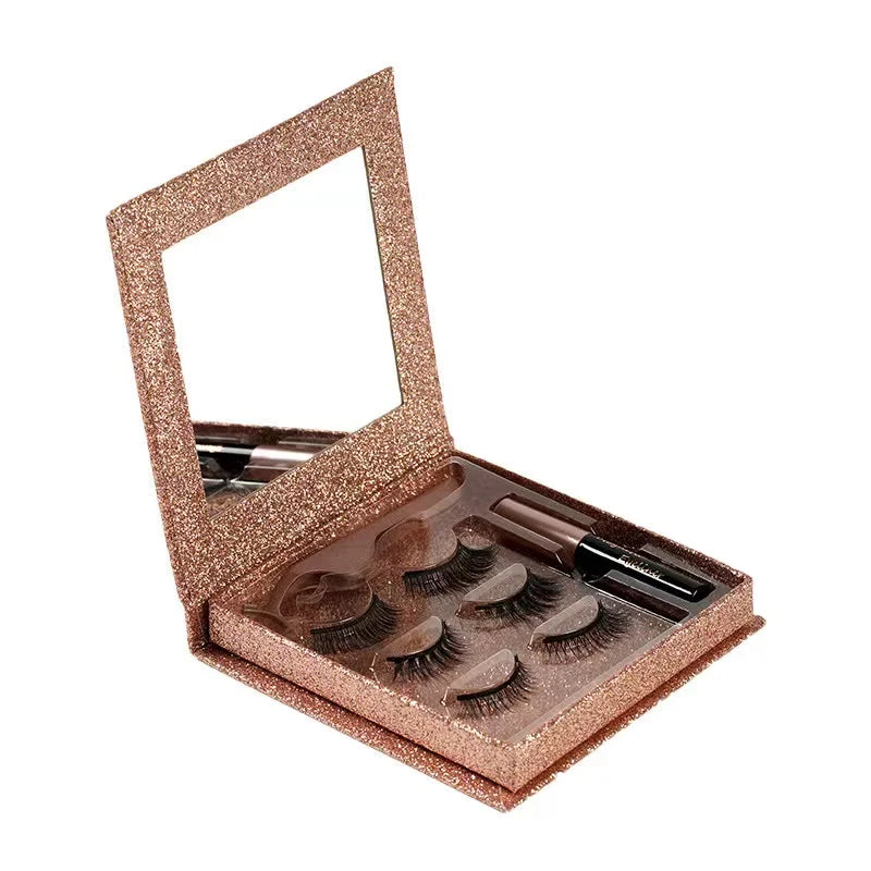 M Magnetic Eyelashes & Eyeliner Set with 3D Design Handmade No Glue Needed Easy to Wear Includes Magnetic Box