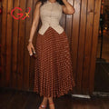 GX3852 Summer 2026 Women Street Wear Fashion Clothing Vendor Sleeveless Tops and High Waist Pleated Skirt Matching 2 Piece Set