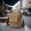 ZUOLUNDUO Hot Sale Small Portable Durable Canvas Men's Messenger Shoulder Bag Fashionable Vintage Logo for Mobile Phone Summer