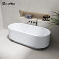 Resin Cast Stone Hot Tub Solid Surface Marble Bath Tub Freestanding Artificial Stone Bathtub