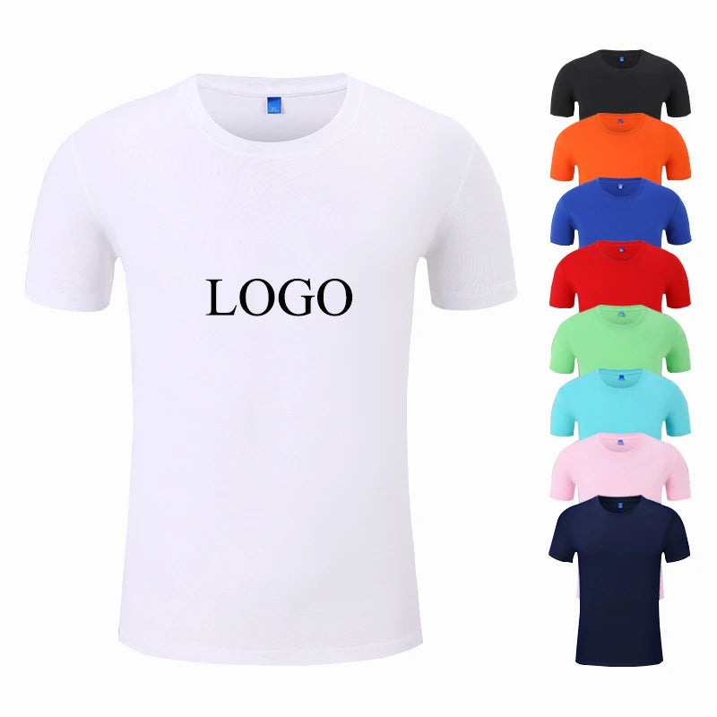 High Quality Wholesale Polyester T-Shirts Custom Printed Plain White Black Blue Solid Pattern Knitted Sublimation Blank T-Shirt
