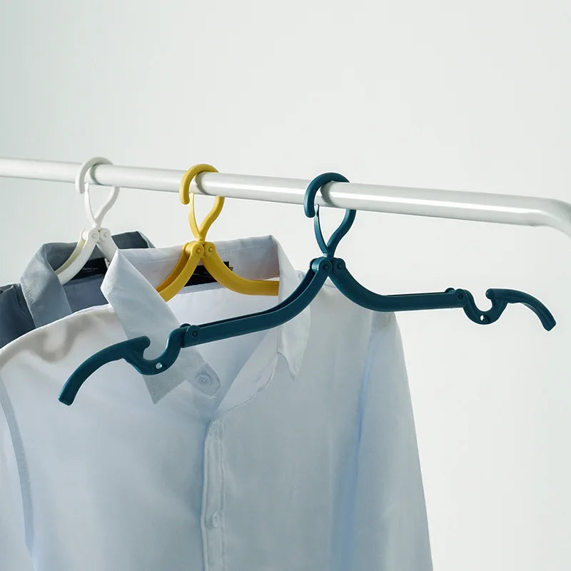 3 Packs Travel Folding Hangers Mini Portable Travel Clothes Hangers for Dormitory Multifunctional Folding Clothes Hangers