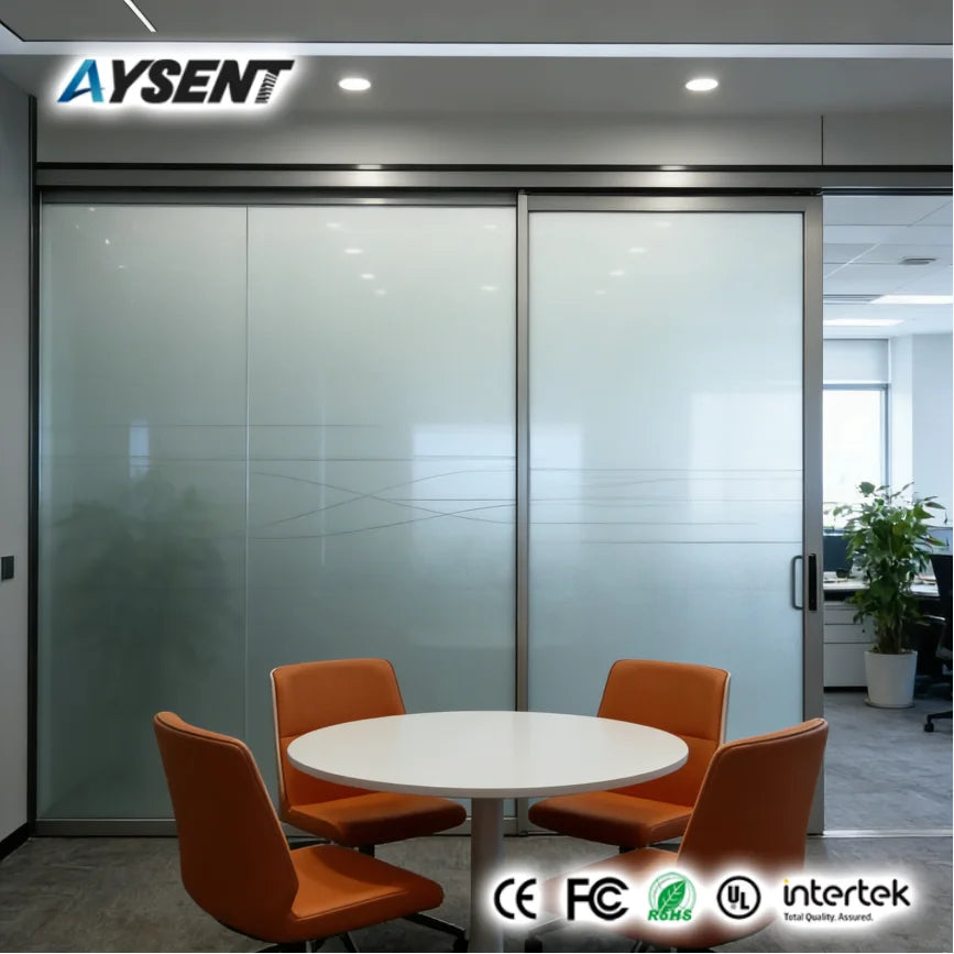 Electric Tint Dimming PDLC Smart Film Glass Self-Adhesive Modern Smart Home Transparent Interior Door Decorative Window Glass