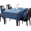 Online Hot Selling Waterproof Oil Proof Solid Color Polyester Cotton Linen Thick Tablecloth
