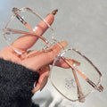 Newest Custom Logo Tr90 Anti Blue Light Computer Glasses Eyeglasses Ultralight Large Frame square Optical Glasses Frame