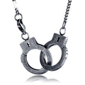 Personality Handcuff Titanium Retro Jewelry Love Lock Together Necklace Men's Hip-hop Stainless Steel Chian