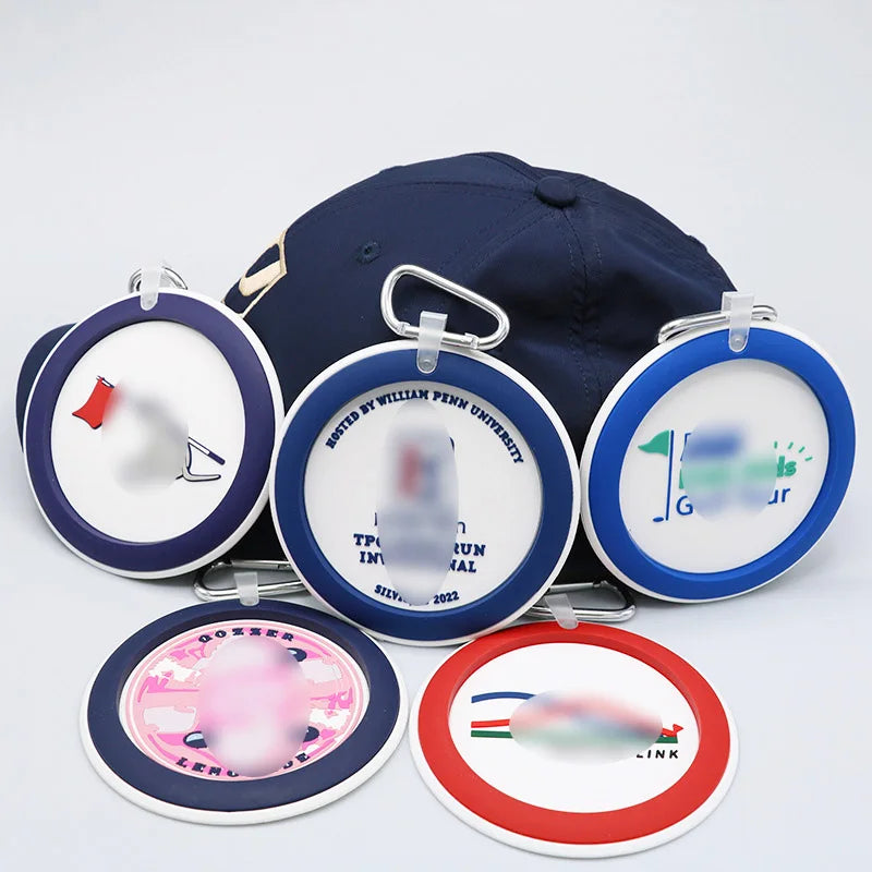 3D Round Pvc Key Chain Custom logo Golf Bag Tag