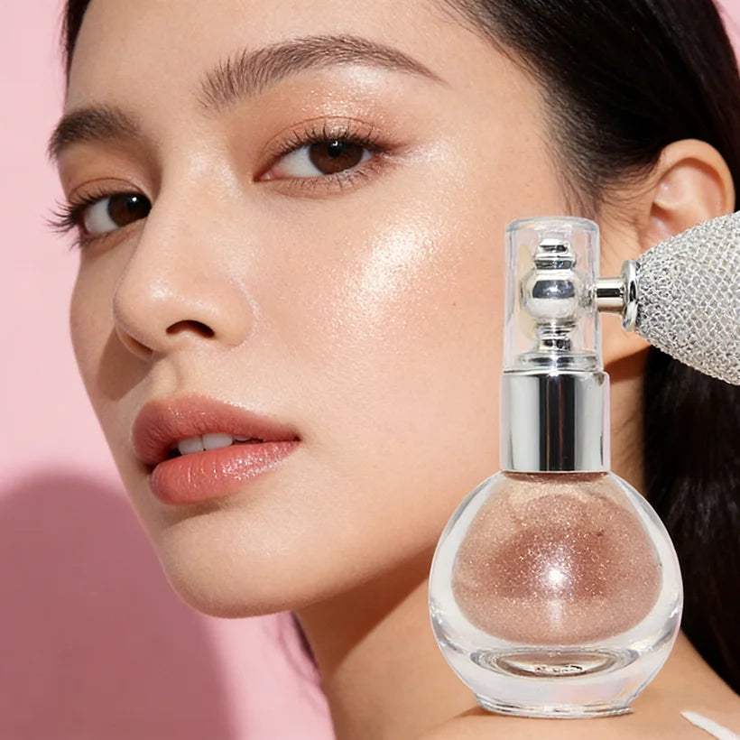 In Stock Highlight Powder Private Label 4 Colors High Gloss Spray High Pigment Body Cosmetic Highlighters