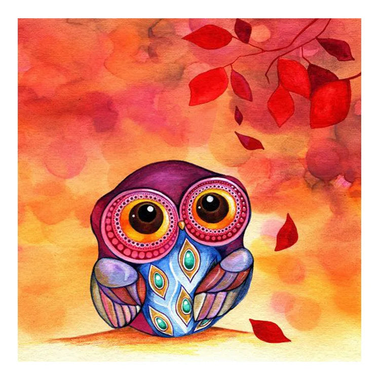 Ever Moment Diamond Painting AB Drill Kits Owl Cartoon Full Square Cross Stitch Picture of Rhinestone Diamond Embroidery S2F2429