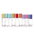 Mini Luxury Empty Frosted Cylinder Glass Perfume Refill Bottle with Roll on Sealing Recyclable