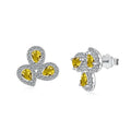 Wholesale 925 Sterling Silver Rhodium Plated Water Drop Cubic Zircon Wedding Engagement Stud Earrings