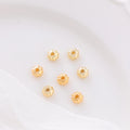 18K Gold Plated Alloy Bead DIY Handmade Original Jewelry Accessories Small Gold Beads Pumpkin Lantern Pattern Flat Beads