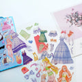 Nekoni Princess Dress up Stickers PVC Stickers Decal Cartoon Cute Decal Flat Decorative Adhesive Waterproof Girly Stickers